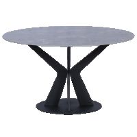 Дизайнерска трапезна маса с керамичен плот 135 см. диаметър, снимка 2 - Маси - 45650434