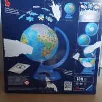 3D пъзел Глобус. Детска карта на света с LED светлина - 180 части, снимка 4 - Електрически играчки - 45343756