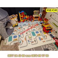 Сгъваемо детско килимче за игра, топлоизолиращо 180x200x1cm - модел Горски рай + Трафик - КОД 4140, снимка 5 - Други - 45509618
