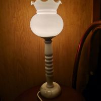 Красива, стара, мраморна лампа! , снимка 5 - Настолни лампи - 45860373