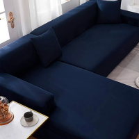 Еластичен калъф за диван "Комфорт", тъмно синьо, снимка 3 - Други - 44977954