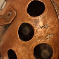 Масивна Френска медна кошница, кована, 1900г, маркирана!, снимка 4 - Антикварни и старинни предмети - 45388818