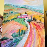 Картина "Цветовете на Тоскана", снимка 2 - Картини - 45266555