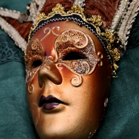 Винтидж венецианска маска , снимка 2 - Антикварни и старинни предмети - 45012508