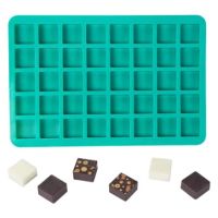 40 бр мини квадрати квадратчета квадрат силиконов молд форма фондан шоколад желирани бонбони, снимка 2 - Форми - 46060216