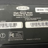 Много бърз рутер Belkin F5D7231-4P, снимка 4 - Рутери - 45325986