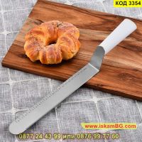 Сладкарска шпатула с наклон изработена от метал - КОД 3354 , снимка 1 - Аксесоари за кухня - 45264122