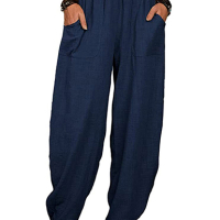 Дамски широки панталони с джобове, 9цвята , снимка 10 - Панталони - 45036252