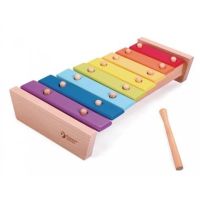 Дървен ксилофон с цветовете на дъгата (004), снимка 1 - Музикални играчки - 45451341