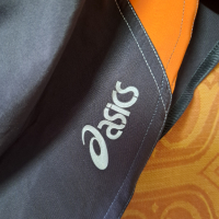 Спортни къси гащи  ASICS duo - XL ,сиви с оранжево ,с бандаж, нови, снимка 2 - Спортни дрехи, екипи - 45034961
