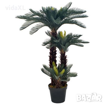 vidaXL Изкуствено растение, сагова палма със саксия, зелена, 125 см（SKU:280186, снимка 1