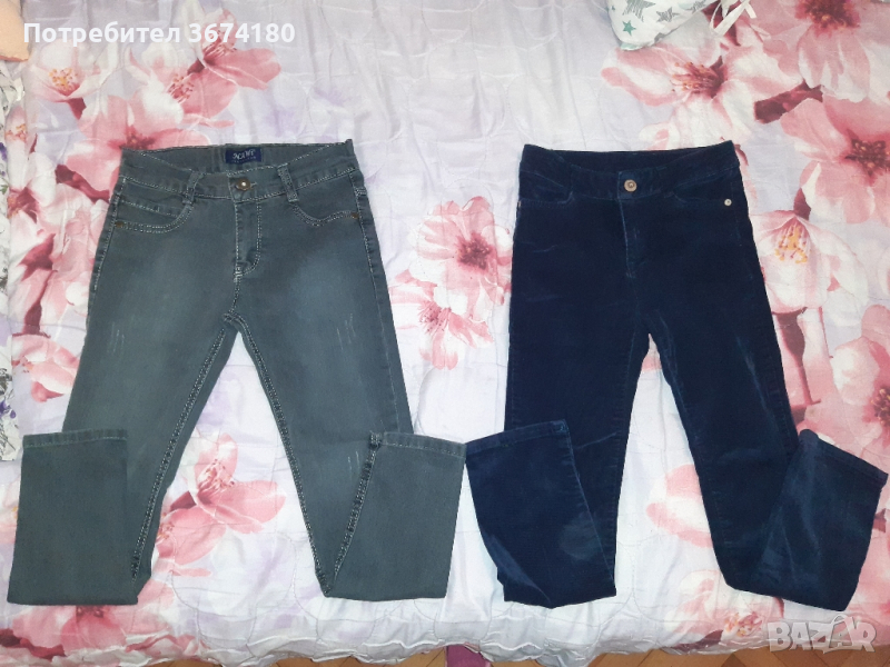 Детски дънки и джинси за момиче 8-9 годинки и ПОДАРЪК потниче, снимка 1