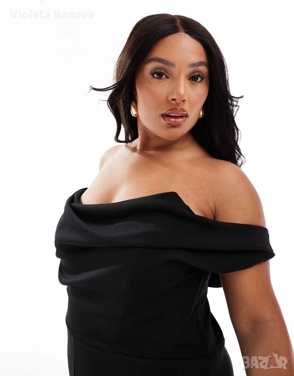 ASOS - дълъг, официален черен гащеризон за пищни дами , снимка 1