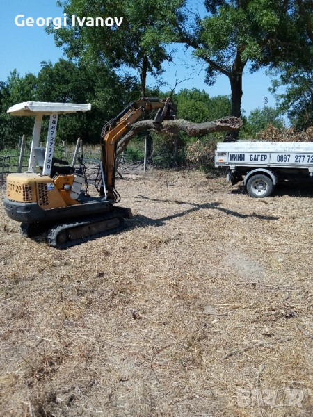 мини багер Ханикс Н15А 18к.с. 1.5т.мотор Мицубиши 95г. готов за работа , снимка 1