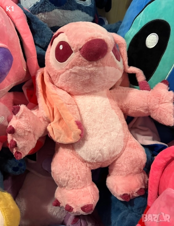Плюшена играчка розов Стич, Лило и Стич плюшени играчки Stitch Lilo 50см, снимка 1