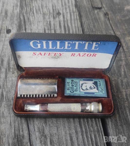 Безопасна самобръсначка Gillette от Втората световна война в с допълнително ножче, снимка 1