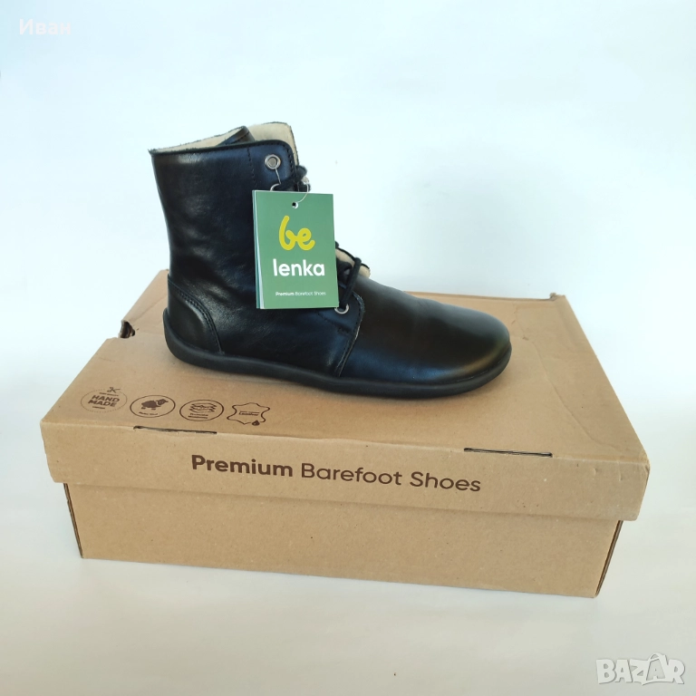 Нови дамски Barefoot боти Be Lenka кожа вълна, снимка 1