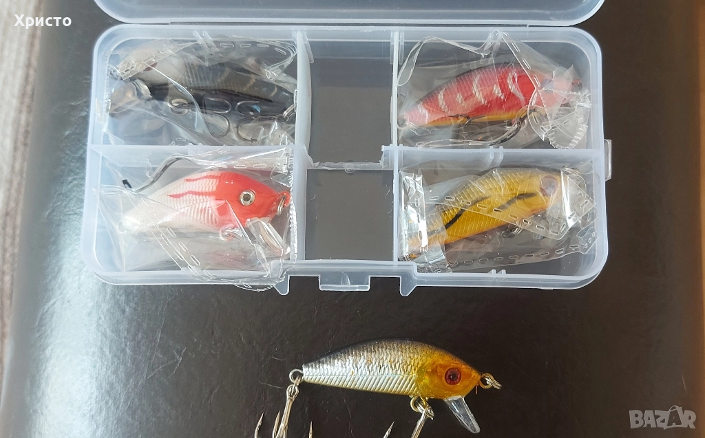 5бр нови воблери за спининг риболов, примамки, воблер, клатушки, блесни , снимка 1