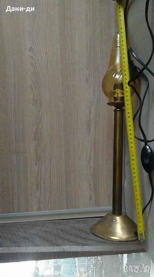 Масивна месингова настолна лампа , снимка 1