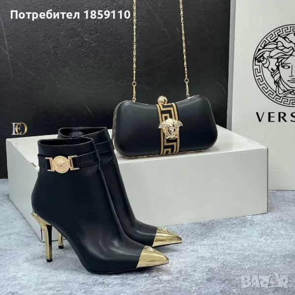 Дамски Кожени Боти : 36-41 : VERSACE , снимка 1