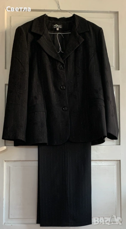 Костюм дамски Нов, БГ п-во, ГО-125см, Талия-до 108см, Панталон прав, широк -дълж. 109 см. , снимка 1