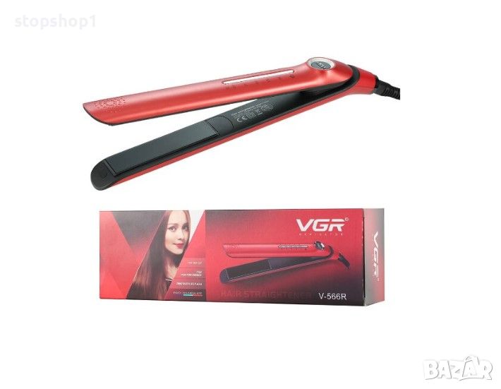 Маша за коса VGR V-566R, Регулатор на температура, Червена, снимка 1