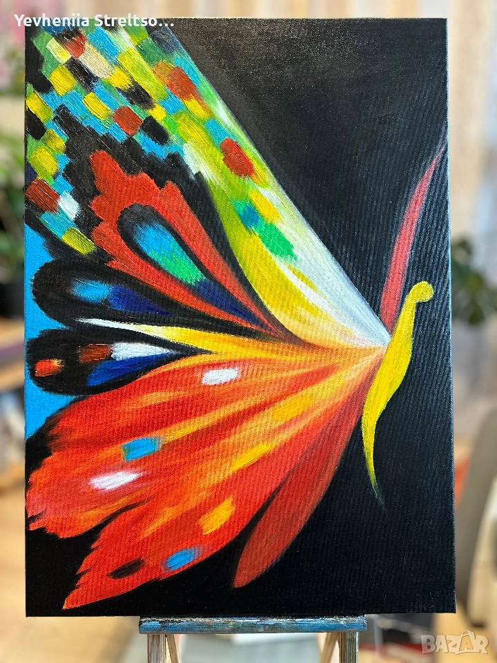 Оригинальная абстрактная картина Мотылек, снимка 1