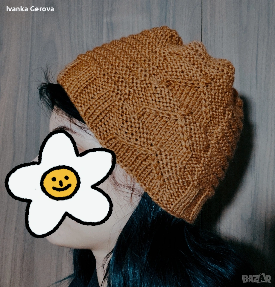 Шапка унисекс,ръчно плетена от мерино , снимка 1