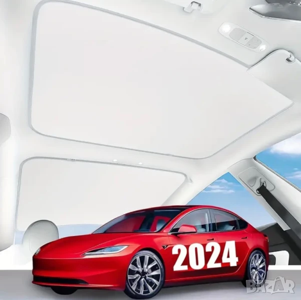 Оригинален Автомобилен Панорамен Слънцезащитен Сенник за Tesla Model 3 Highland 2024-2025 UV Защита!, снимка 1