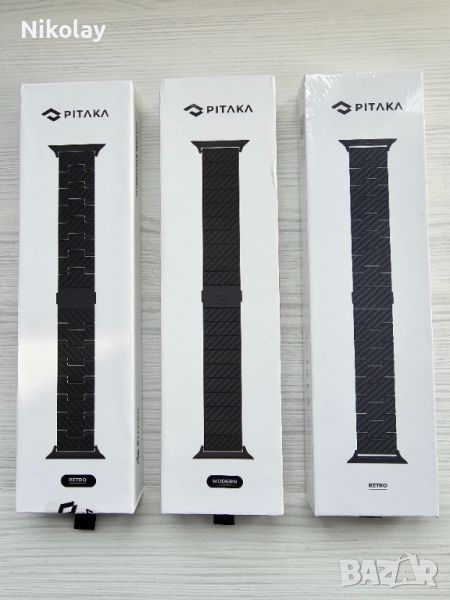 Pitaka Carbon Fiber Apple Watch Link Bands - 38/40 & 42/44mm, снимка 1