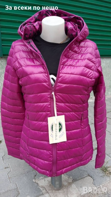 Дамско Лилаво Яке С 2 Лица Код SV-54, снимка 1