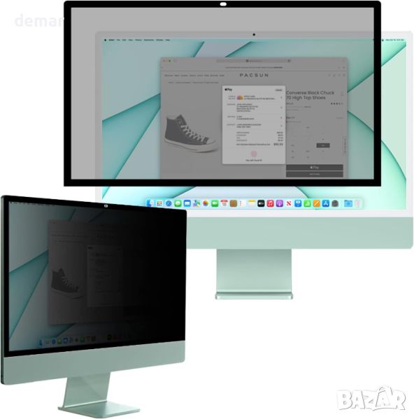 Напълно сменяем протектор за поверителност на екрана BERSEM, съвместим с iMac 24-инчов монитор 2021 , снимка 1