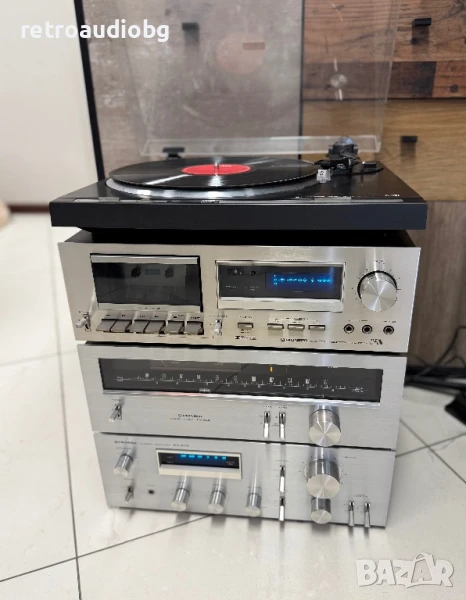 🔊Ретро аудио система сет PIONEER - усилвател, дек, тунер и грамофон - синя серия - Made in Japan🔊, снимка 1
