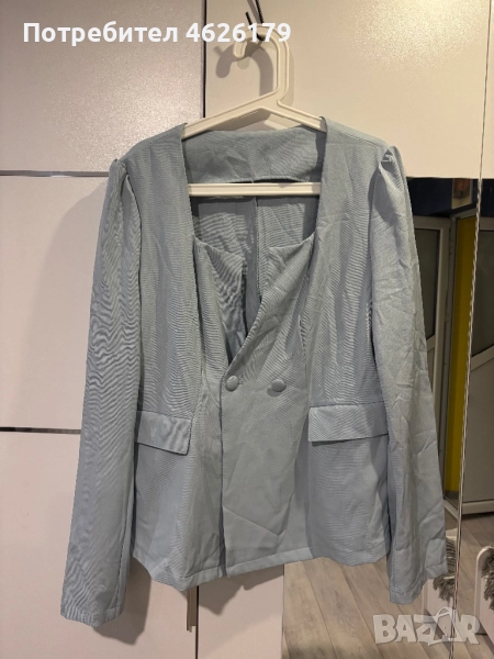 Дамски син костюм 2XL, снимка 1