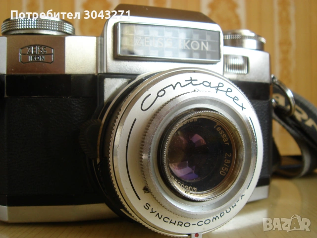 ФОТОАПАРАТ ZEISS IKON - CONTAFLEX SYNCHRO-COMPUR-X , снимка 2 - Фотоапарати - 53753055