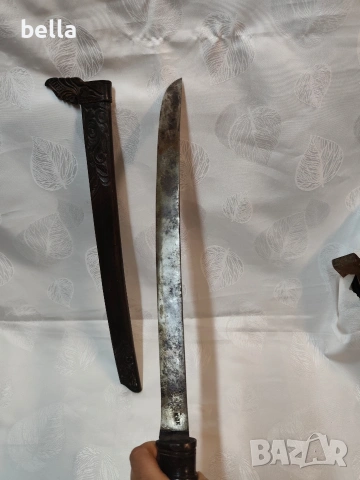 Автентичен индонезийски нож-сабя тип Голок, снимка 6 - Антикварни и старинни предмети - 54112363