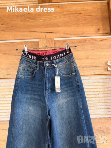 Страхотни дънки висока талия с ластик Tommy Hilfiger.СМ Л размер, снимка 6 - Дънки - 53853943