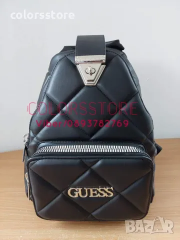 Черна чанта Guess-56w, снимка 1 - Раници - 46916901