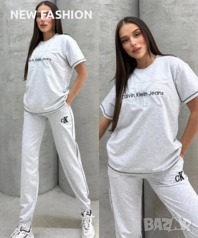 Дамски Памучни Комплекти - лого Бродирано 💫 Calvin Klein , снимка 2 - Спортни екипи - 52080243