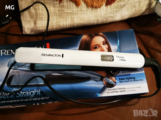 Преса за коса Remington Shine Therapy S8500, 230 градуса, LCD, Бяла, снимка 4 - Преси за коса - 51636532