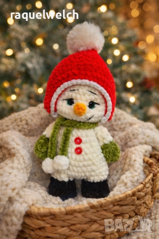 Ръчно Изплтен Снежен Човек "Амигурими"