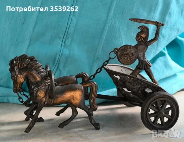 Римски войн с колесница и коне, снимка 1