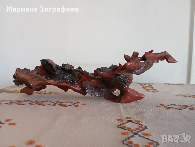 Скулптура, абстрактна пластика от дърво в 3 проекции, - "Танцуващата гора" 1987 г, уникат, снимка 15 - Колекции - 47714692