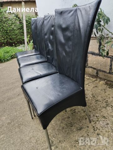 Столове естествена кожа , снимка 2 - Столове - 45189015