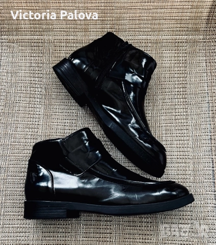 Елегантни кожени боти EMOZIONI  - италиански дизайн, снимка 5 - Дамски боти - 52879214