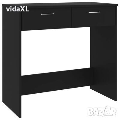 vidaXL Бюро, черно, 80x40x75 см, ПДЧ（SKU:801356, снимка 1 - Бюра - 46295173