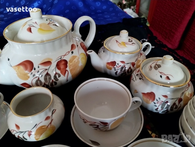 Руски чаен сервиз-29 части, снимка 3 - Сервизи - 52935882