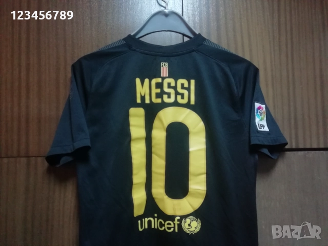 Barcelona Lionel Messi 2011/2012 оригинална тениска фланелка Меси Барселона екип черен , снимка 3 - Тениски - 52154917