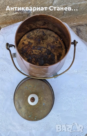 Винтидж меден съд с капак, снимка 6 - Други - 53875250