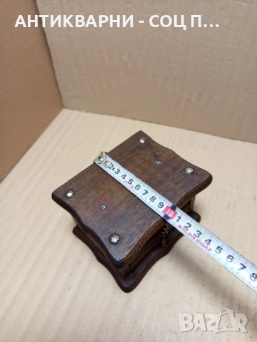 Комплект Стара Дървена Кутия С Подложки За Чаши. , снимка 14 - Антикварни и старинни предмети - 52697778